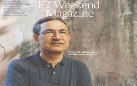 Orhan Pamuk, FT Weekend Magazinee kapak oldu
