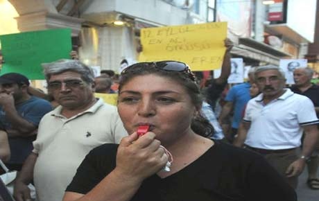 Antalyada 12 Eylül protestosu