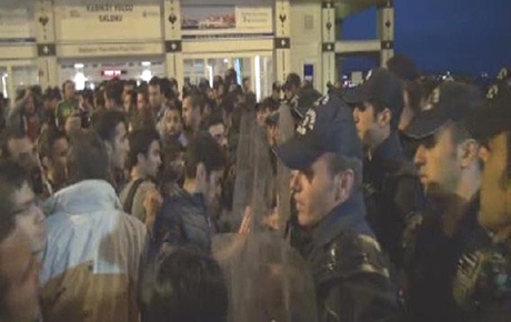 Beşiktaştaki eyleme polis müdahalesi