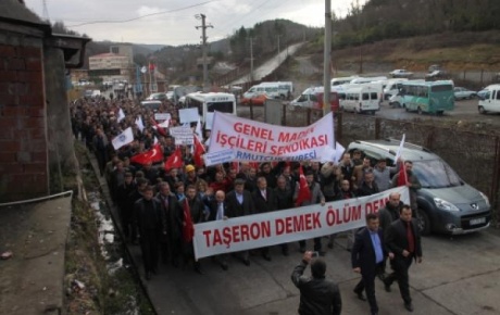 600 TTK işçisinden taşerona hayır eylemi