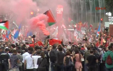 Pariste İsrail protestosu
