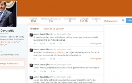 Davutoğlu Twitterdan duyurdu!