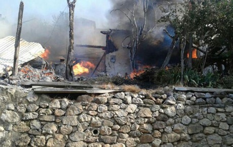 Köyde yangın dehşeti