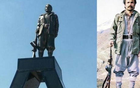 Diyarbakırda PKKlı teröristin heykeli dikildi