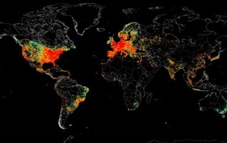 İşte dünyanın internet haritası