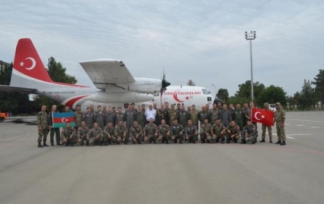 Türk Hava Kuvvetlerine ait savaş uçakları Baküde