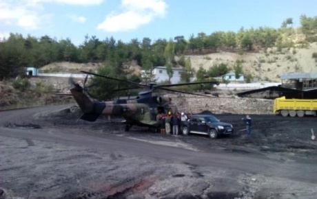 Ankaradan askeri helikopter ile sondaj parçası getirildi