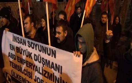 Dolmabahçede Biden protestosu