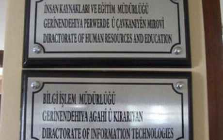 Kürtçe tabelalar Van Belediyesinde