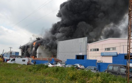 Çerkezköy organize sanayide fabrika yangını