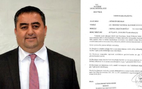 Kayseri Büyükşehir  genel sekreter yardımcısı işlem başlattı