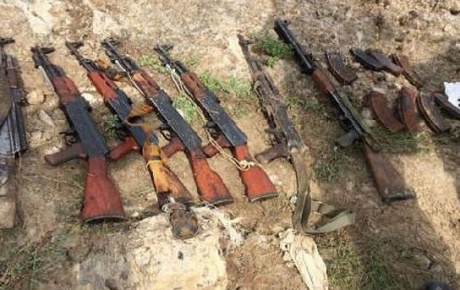 Mağarada PKK silahları