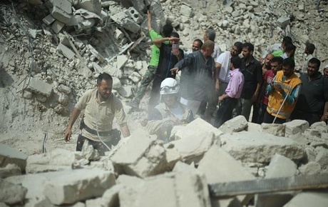 Halepe varil bombalı saldırı