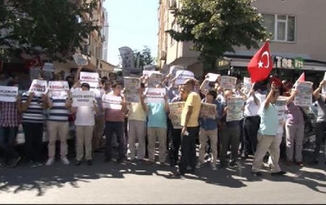 Kanaltürk önünde operasyon protestosu