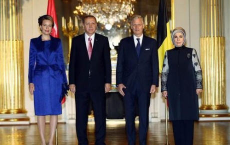 Erdoğan, Belçikada Kral gibi karşılandı