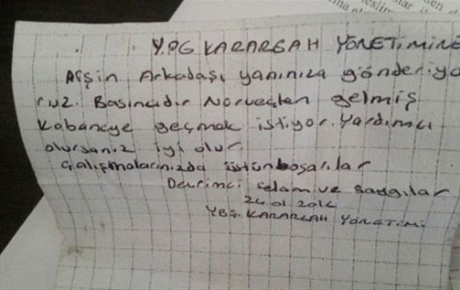Diyarbakırda yakalanan Norveçliden bu not çıktı !