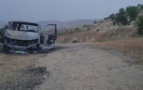 PKKlılar muhtarı kaçırdı, aracıyla birlikte yaktı