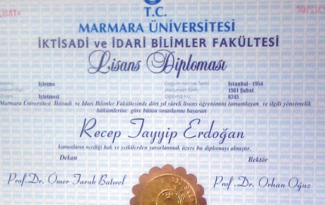 Marmara Üniversitesinden, Erdoğanın diploması açıklaması
