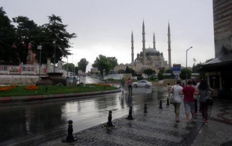 Edirnede yağmur süprizi