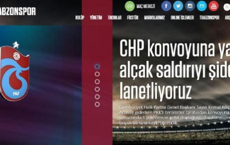 Trabzonspor, CHP konvoyuna yapılan saldırıyı kınadı