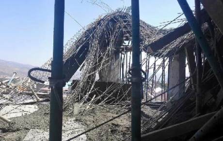 Bingölde inşaatta göçük: 4 işçi yaralı