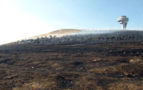 Atlama Kululelerinin bulunduğu Kiremittepede yangın