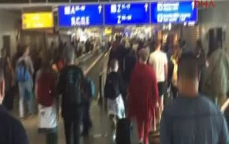 Frankfurt Havalimanında büyük panik, terminal boşaltılıyor