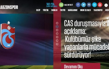 Trabzonspordan CASta şike savunması