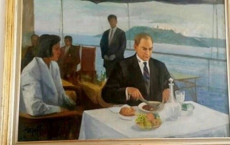 Atatürkün rakılı tablosu Meclis lokantasından kaldırıldı