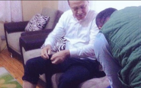 Erdoğan şehit evinde abdest aldı, fotoğraf sosyal medyada hızla yayıldı