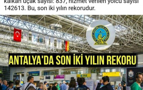 Antalya Havalimanında rekor