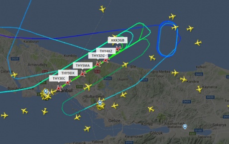 Uçaklar İstanbul semalarında turluyor !