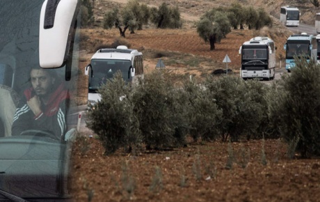 ÖSO, 20 otobüsle Öncüpınardan Suriyeye girdi