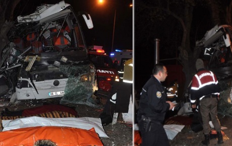 Eskişehirde gezi otobüsü faciası: 11 ölü, 46 yaralı
