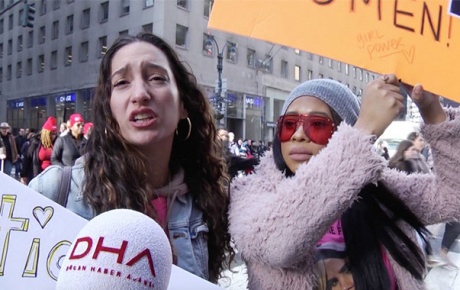 Onbinlerce kadın Trumpı protesto etti