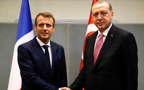 Erdoğan,Macron ile görüştü