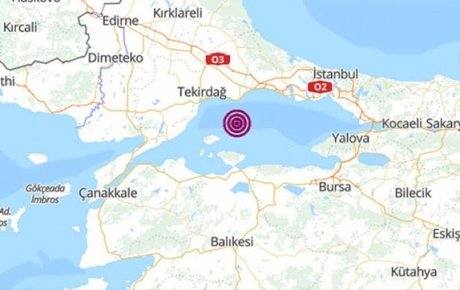 Marmara Denizinde 3.8 büyüklüğünde deprem