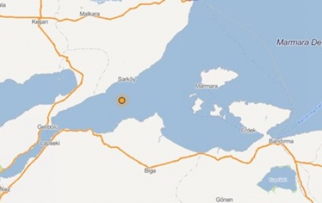 Marmara Denizinde 3.9 büyüklüğünde deprem