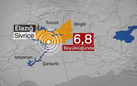Elazığda çok şiddetli deprem