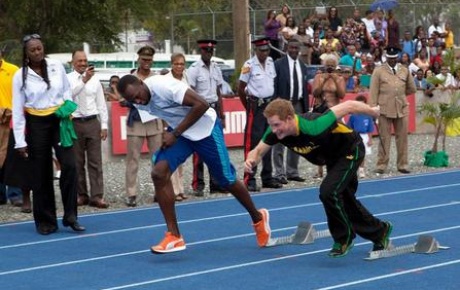 Prens Harry, Usain Bolt ile yarıştı