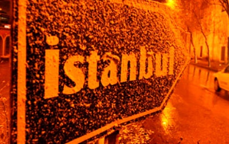 Edirne bembeyaz, kar İstanbul yolunda