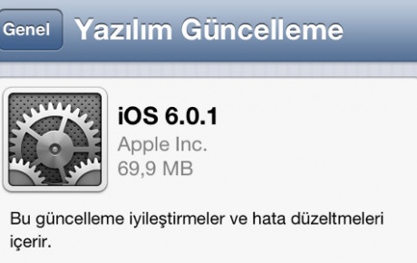 Apple iOS 6.0.1 güncellemesini yayınladı