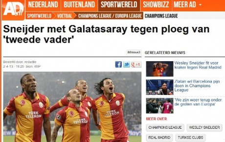 Sneijder, ikinci babasına karşı