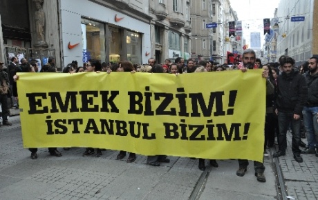 Taksimde Emek protestosu