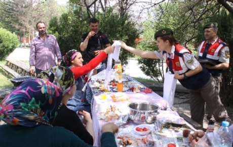 Jandarma, piknikçilere Anneler Günü sürprizi yaptı